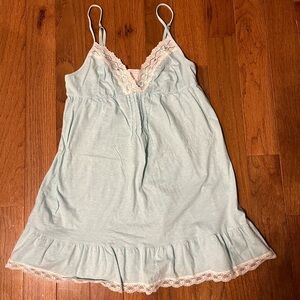 Victoria's Secret Light Blue nightgown with Lace Trim